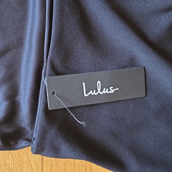 NWT, Lulus, Halter Criss-Cross Back Maxi Dress, Black, Women's L - Picture 6 of 11